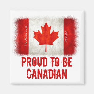 Imán Orgulloso de ser la bandera canadiense