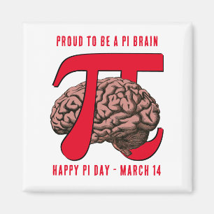 IMÁN ORGULLOSO DE SER UN DÍA DE CEREBRO DE PI