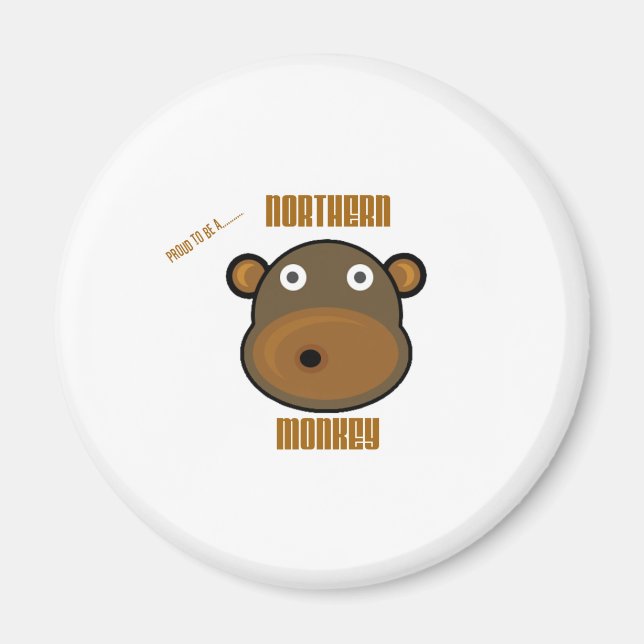Imán Orgulloso de ser un mono del norte (Frente)