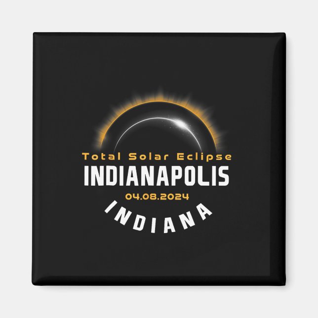 Imán Orgulloso eclipse solar total de Indianápolis Indi (Frente)
