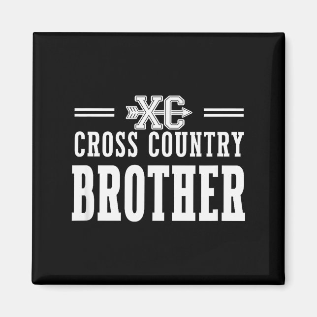 Imán Orgulloso equipo de hermanos de cross country Amor (Frente)