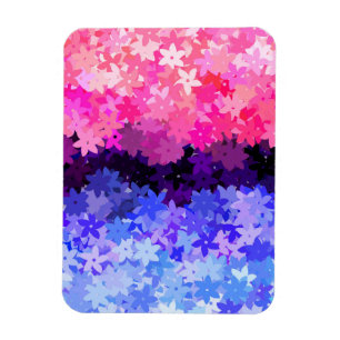Imán Orgulloso Floral Retro Quirky Boho Omnisexual