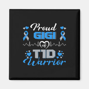 Imán Orgulloso Gigi De Guerrero De La T1D Con Concienci
