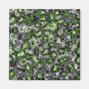 Imán Orgulloso Groovy Trippy Grungy Funky Abstract Agén