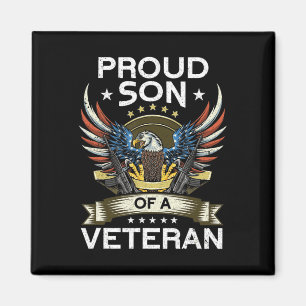 Imán Orgulloso Hijo De Una Veterana Bandera Estadounide