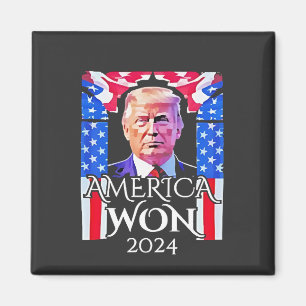 Imán Orgulloso Maga Estadounidense Trump ganó el Día de