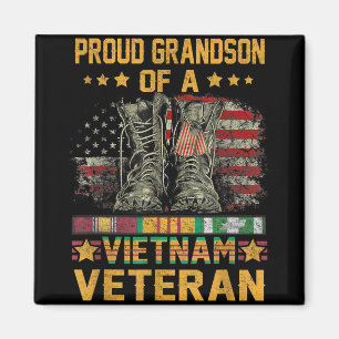 Imán Orgulloso Nieto De Una Veterana Bandera De Vietnam