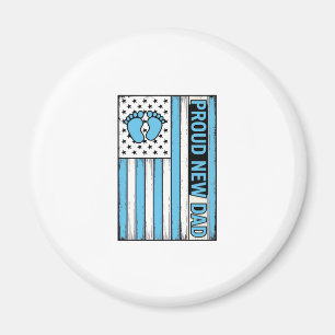 Imán Orgulloso Nuevo Papá Bandera de Pies de Bebé Diseñ