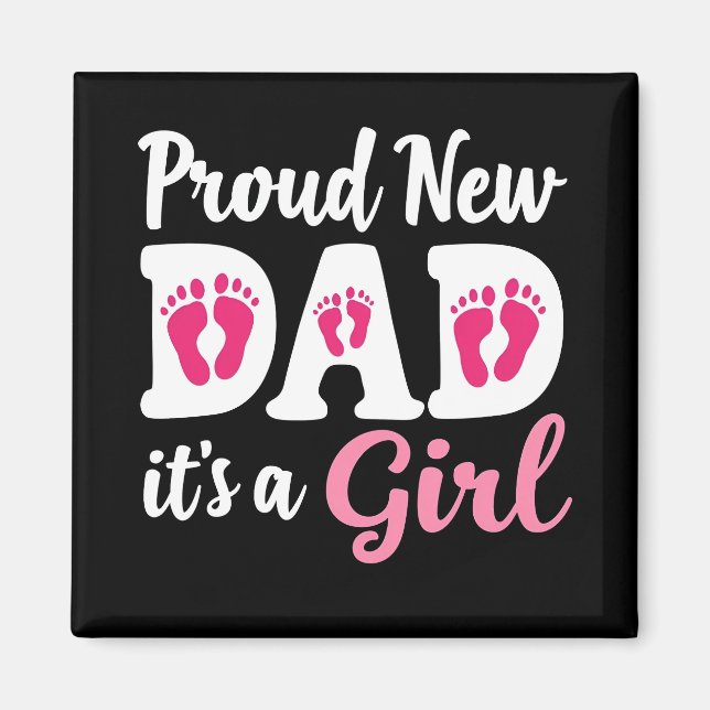 Imán Orgulloso Nuevo Papá Es una Niña Revelación del Se (Frente)