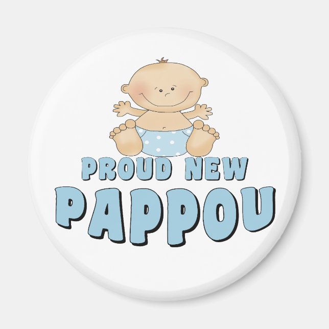 Imán Orgulloso Nuevo Pappou Chico (Frente)