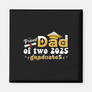 Imán Orgulloso Padre De Dos Gemelos De 2025 Graduados