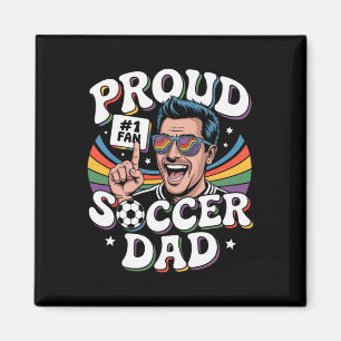 Imán Orgulloso Padre de Fútbol Hincha Alegre Para Padre