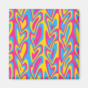 Imán Orgulloso Pansexual Groovy Trippy Squiggly Quirky 