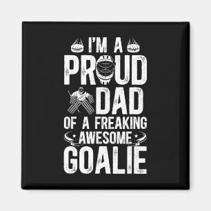 Imán Orgulloso Papá De Un Portero De Hockey Papá De Hoc