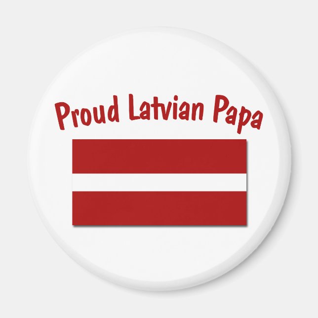 Imán Orgulloso papá letón (Frente)