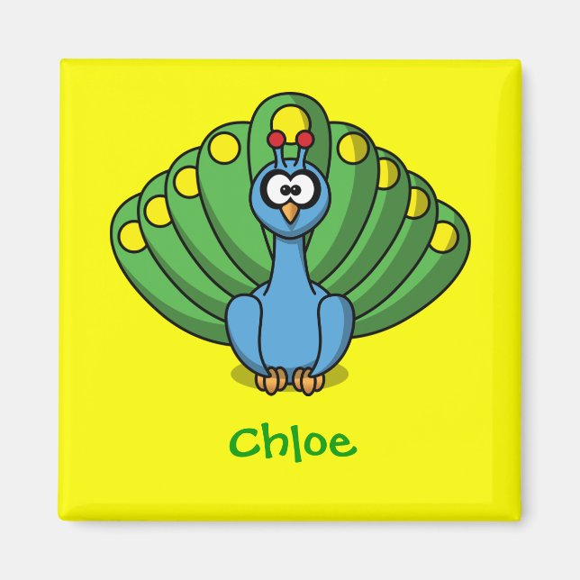 Imán Orgulloso pavo real (Frente)