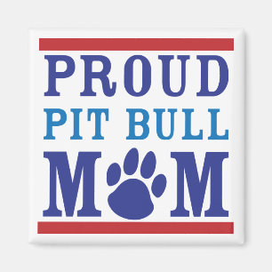 Imán Orgulloso Pit Bull Mom Magnet
