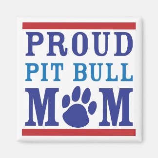 Imán Orgulloso Pit Bull Mom Magnet