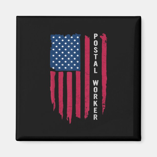 Imán Orgulloso Postal Worker Postmaster Us Post Service (Frente)