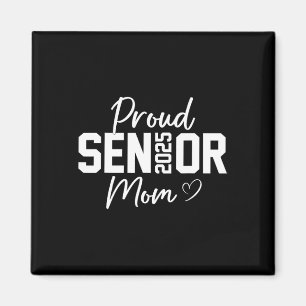 Imán Orgulloso Senior 2025 Mamá Graduada Corazón Corazó
