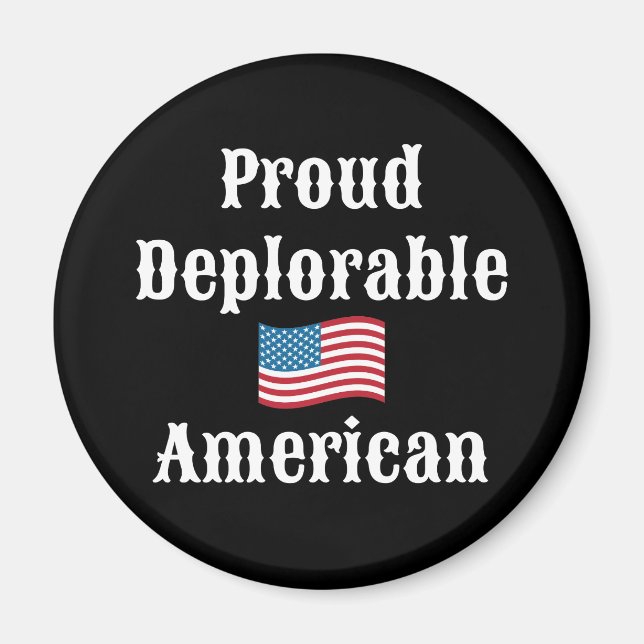 Imán Orgulloso y deplorable norteamericano (Frente)