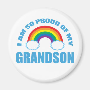 Imán Orgullosos de mis abuelos arcoiris nietos