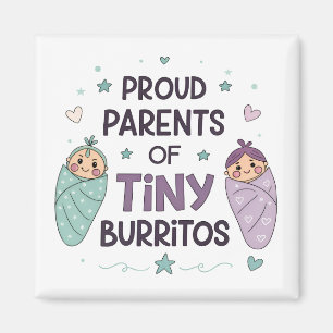 Imán Orgullosos padres del arte de los burritos diminut