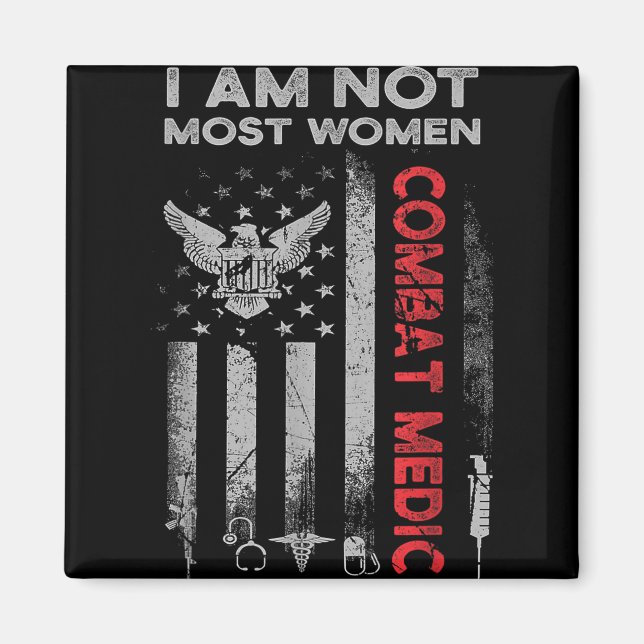 Imán Orgullosos Regalos De Veteranos Médicos De Campo D (Frente)