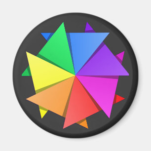 Imán origami arcoiris