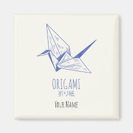Imán Origami Art Japonés Doble Art Retro Crane