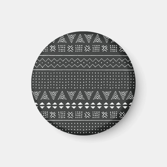 Imán Origen étnico tribal: patrón blanco negro. (Frente)