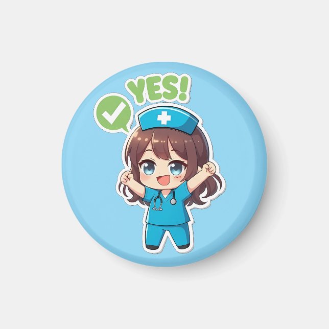 Imán Original Chibi Nurse 3.0 - Sí (Frente)