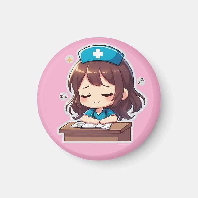 Imán Original Chibi Nurse - A little Exhaustion (Frente)