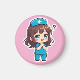 Imán Original Chibi Nurse - El momento de la pregunta
