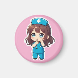Imán Original Chibi Nurse - El Susurro de la Medianoche