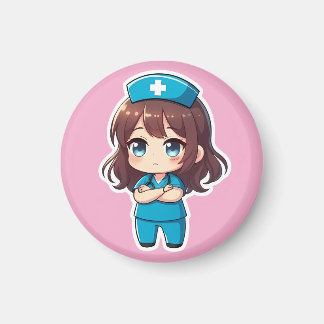 Imán Original Chibi Nurse - Professional Calm