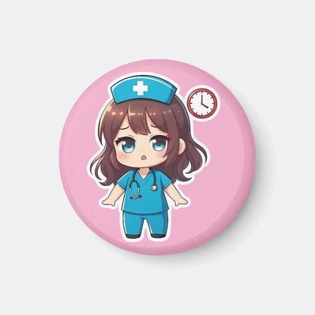 Imán Original Chibi Nurse - Racing Against Time (Frente)