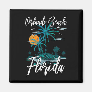 Imán Orlando Beach Florida Family Vacation Palm Tree Su