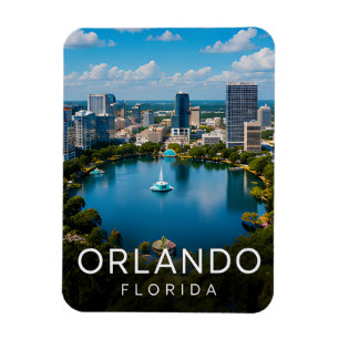 Imán Orlando Florida Lago Skyline Destino de Vacaciones