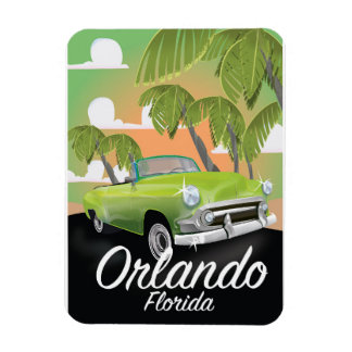 Imán Orlando Florida poster de viajes vintage