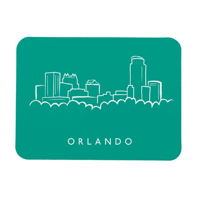 Imán Orlando Florida Skyline (Horizontal)
