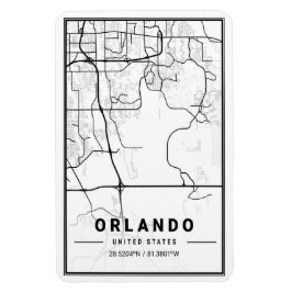 Imán Orlando Florida USA Travel City Map Poster