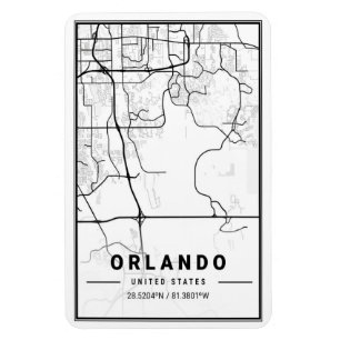 Imán Orlando Florida USA Travel City Map Poster