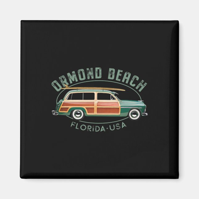 Imán Ormond Beach Florida Surfing Antiguo  (Frente)