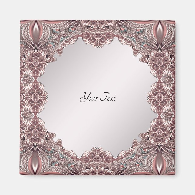 Imán Ornamental Rosa (Frente)