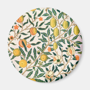 Imán Ornamento blanco de William Morris Fruit Pomegrana