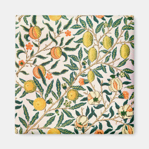 Imán Ornamento blanco de William Morris Fruit Pomegrana