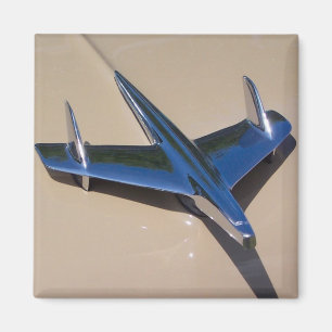 Imán ornamento clásico del capó con fondo beigh