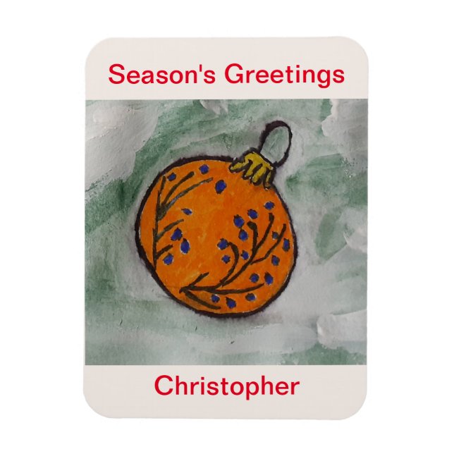 Imán Ornamento de árbol de Navidad flexible (Vertical)