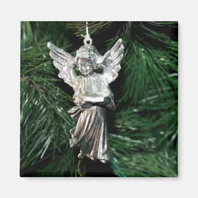 Imán Ornamento de Silver Angel (Frente)